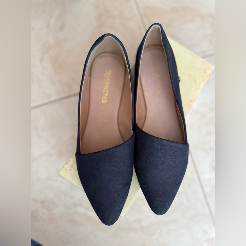 Restricted Navy Night Owl navy pointed  loafer